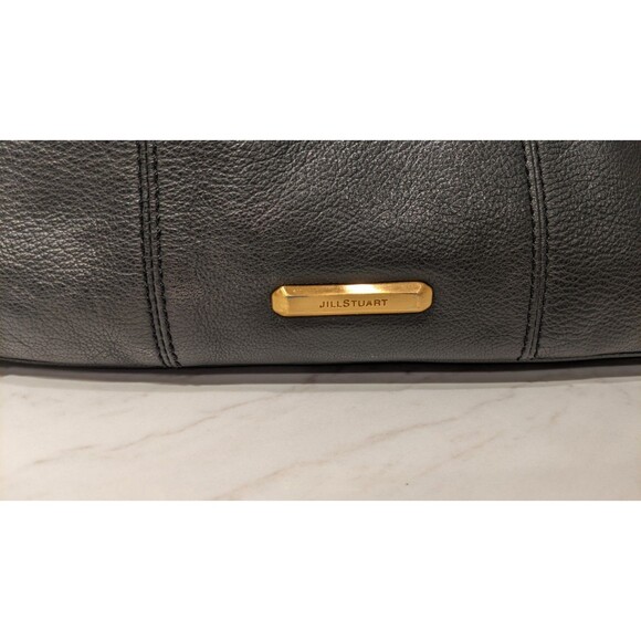 Jill Stuart Black Pebbled Leather & Suede Shoulder Handbag/Purse GORGEOUS! - Picture 13 of 16